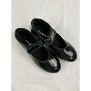 Child’s Theatrical Tap Shoes Black Size 10M Strap Closure